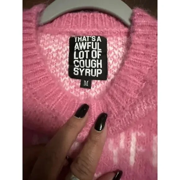 Awful of cough syrup! Women's Knitted Cropped Bolero Sweater Cardigan, - Picture 3 of 6